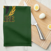 Molon Labe Spartan Laurels on Forest Green Geschirrtuch (Viertel Falte)