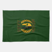 Molon Labe Spartan Laurels on Forest Green Geschirrtuch (Horizontal)