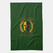 Molon Labe Spartan Laurels on Forest Green Geschirrtuch (Vertikal)