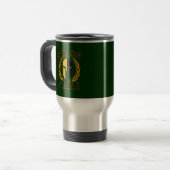 Molon Labe Spartan Laurels on Forest Green Reisebecher (Vorderseite Links)