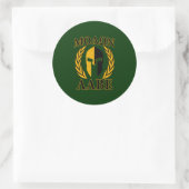 Molon Labe Spartan Laurels on Forest Green Runder Aufkleber (Tasche)