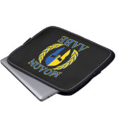 Molon Labe Spartan Laurels Yellow Blue Accents Laptopschutzhülle (Vorne Knopf)