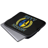 Molon Labe Spartan Laurels Yellow Blue Accents Laptopschutzhülle (Vorne Knopf)
