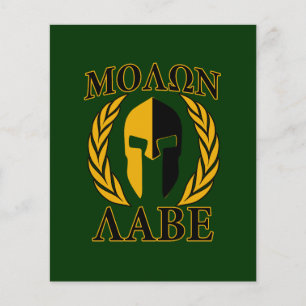 Molon Labe Spartan Lorbeerwald Grüne Dekoration Flyer