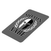 Molon Labe Spartan Mask Armor Laurels Monochrome Magnet (Linke Seite)