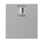 Molon Labe Spartan Mask Armor Laurels Monochrome Notizblock (Vorderseite)
