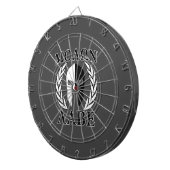 Molon Labe Spartan Mask Laurels Black & White Dartscheibe (Vorderseite rechts)