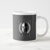 Molon Labe Spartan Mask Laurels Black & White Jumbo-Tasse (Rechts)