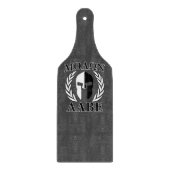 Molon Labe Spartan Mask Laurels Black & White Schneidebrett (Vorderseite)