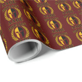 Molon Labe Spartan Mask Laurels Burgundy Geschenkpapier (Rolleneckpunkt)