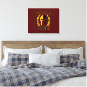 Molon Labe Spartan Mask Laurels Burgundy Leinwanddruck (Insitu (Schlafzimmer))