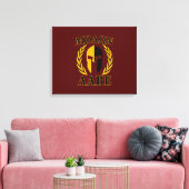 Molon Labe Spartan Mask Laurels Burgundy Leinwanddruck (Insitu (Wohnzimmer))