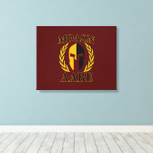 Molon Labe Spartan Mask Laurels Burgundy Leinwanddruck (Insitu (Holzboden))