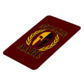 Molon Labe Spartan Mask Laurels Burgundy Magnet (Linke Seite)