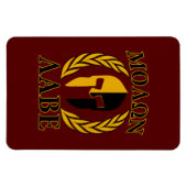 Molon Labe Spartan Mask Laurels Burgundy Magnet (Horizontal)