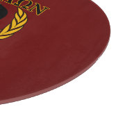 Molon Labe Spartan Mask Laurels Burgundy Schneidebrett (Ecke)