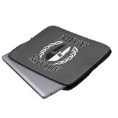 Molon Labe Spartan Mask Laurels Monochrome Laptopschutzhülle (Vorne Knopf)