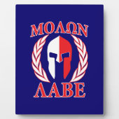 Molon Labe Spartan Mask Laurels Navy Blue Fotoplatte (Vorderseite)