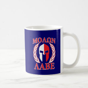 Molon Labe Spartan Mask Laurels Navy Blue Kaffeetasse