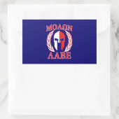 Molon Labe Spartan Mask Laurels Navy Blue Rechteckiger Aufkleber (Tasche)