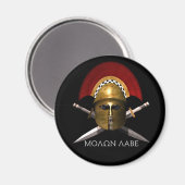 Molon Labe Spartan Skull Magnet (Vorderseite/Rückseite)