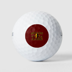 Molon Labe Spartan Warrior 5 stars Burgundy Golfball