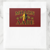 Molon Labe Spartan Warrior 5 Sterne Burgundy Rechteckiger Aufkleber (Tasche)