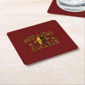 Molon Labe Spartan Warrior 5 Sterne Burgundy Rechteckiger Pappuntersetzer (angewinkelt)