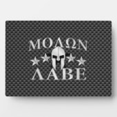 Molon Labe Spartan Warrior 5 Sterne Carbon Fotoplatte (Vorderseite)