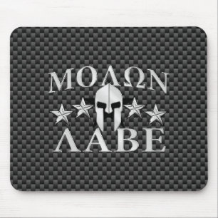 Molon Labe Spartan Warrior 5 Sterne Carbon Mousepad
