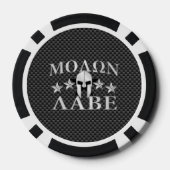 Molon Labe Spartan Warrior 5 Sterne Carbon Pokerchips (Rückseite)