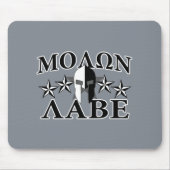 Molon Labe Spartan Warrior 5 Sterne Schwarz-weiß Mousepad (Vorne)