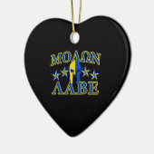 Molon Labe Spartan Warrior 5 Sterne Yellow Blue Keramikornament (Links)