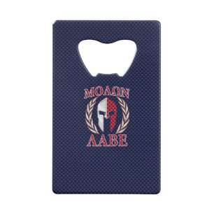 Molon Labe Spartan Warrior Carbon Fiber Chrome Geldbeutel Flaschenöffner