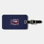 Molon Labe Spartan Warrior Carbon Fibre Chrome Gepäckanhänger (Vorderseite horizontal)