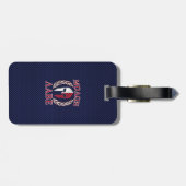 Molon Labe Spartan Warrior Carbon Fibre Chrome Gepäckanhänger (Rückseite horizontal)