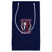 Molon Labe Spartan Warrior Carbon Fibre Chrome Kleine Geschenktüte (Vorderseite)