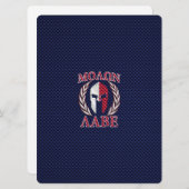 Molon Labe Spartan Warrior Carbon Fibre Print (Vorne/Hinten)