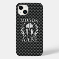 Molon Labe Spartan Warrior Carbon Fibre Print auf