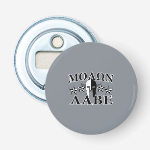 Molon Labe Spartan Warrior Helmet 5 Sterne B&W Flaschenöffner