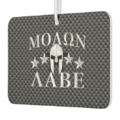Molon Labe Spartan Warrior Helmet 5 Sterne Carbon Autolufterfrischer (Links)