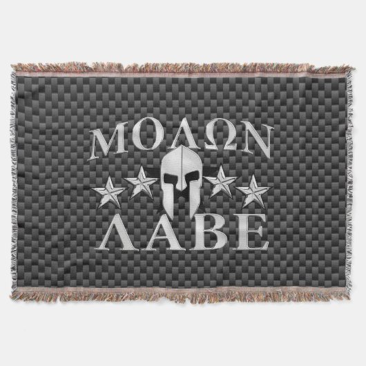 Molon Labe Spartan Warrior Helmet 5 Sterne Carbon Decke (Vorderseite)