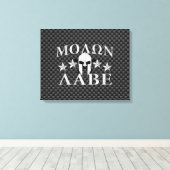 Molon Labe Spartan Warrior Helmet 5 Sterne Carbon Leinwanddruck (Insitu (Holzboden))