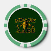 Molon Labe Spartan Warrior Helmet 5 Sterne Pokerchips (Vorderseite)