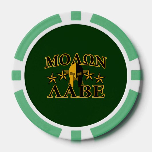 Molon Labe Spartan Warrior Helmet 5 Sterne Pokerchips (Vorderseite)