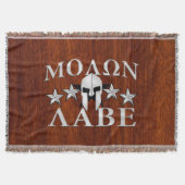 Molon Labe Spartan Warrior Helmet Mahogany Decke (Vorderseite)