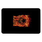 Molon Labe Spartan Warrior in Flammen Magnet (Horizontal)