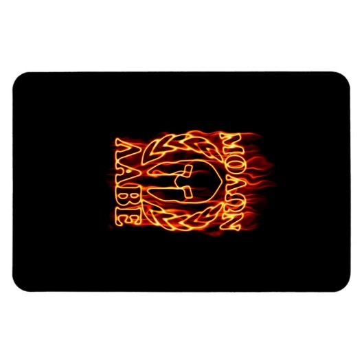 Molon Labe Spartan Warrior in Flammen Magnet (Horizontal)