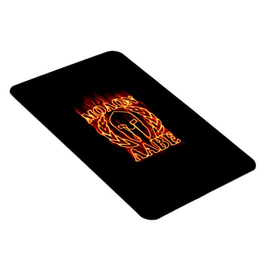 Molon Labe Spartan Warrior in Flammen Magnet (Rechte Seite)