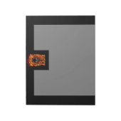 Molon Labe Spartan Warrior in Flammen Notizblock (Rotiert)